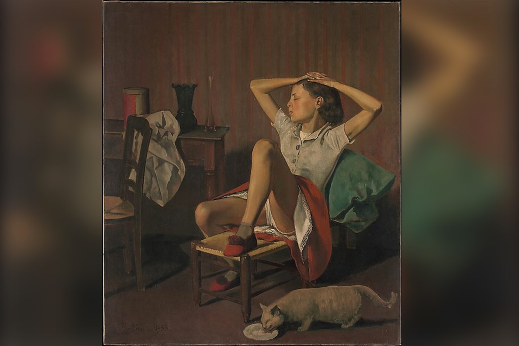 Pintura "Thérèse Dreaming" de Balthus, do ano de 1938