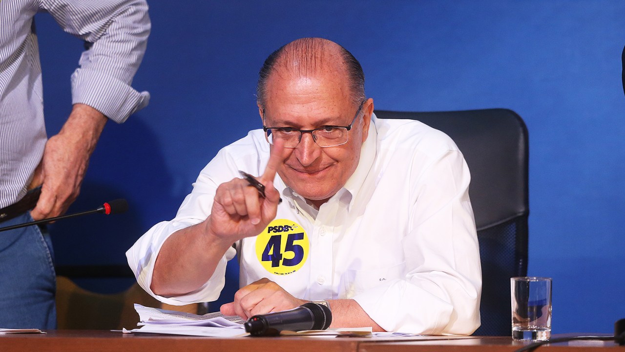O governador de São Paulo, Geraldo Alckmin, durante a 14ª Convenção Nacional do PSDB, para a escolha do novo presidente, Executiva e Diretório do partido, no Centro de Convenções Brasil 21, em Brasília (DF) - 09/12/2017