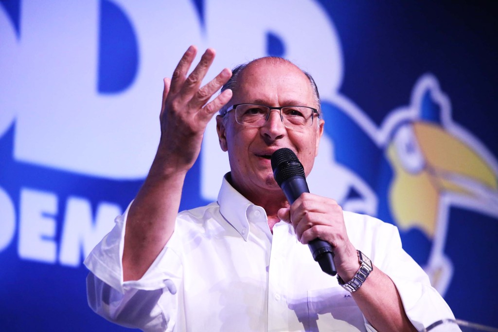 O governador de São Paulo, Geraldo Alckmin durante a 14ª Convenção Nacional do PSDB - 09/12/2017