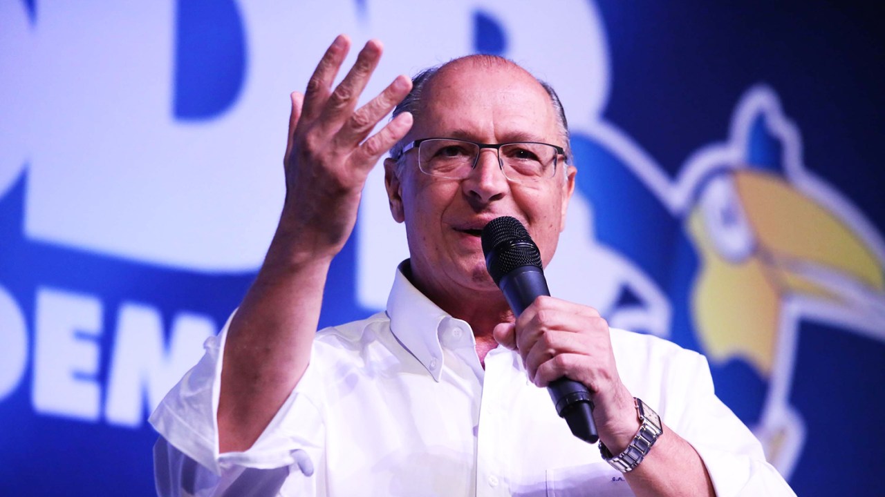 O governador de São Paulo, Geraldo Alckmin durante a 14ª Convenção Nacional do PSDB - 09/12/2017