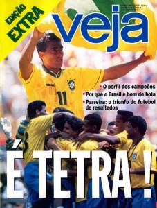 Em 94, o futebol não foi dos melhores, mas levamos a taça graças, principalmente, a Romário