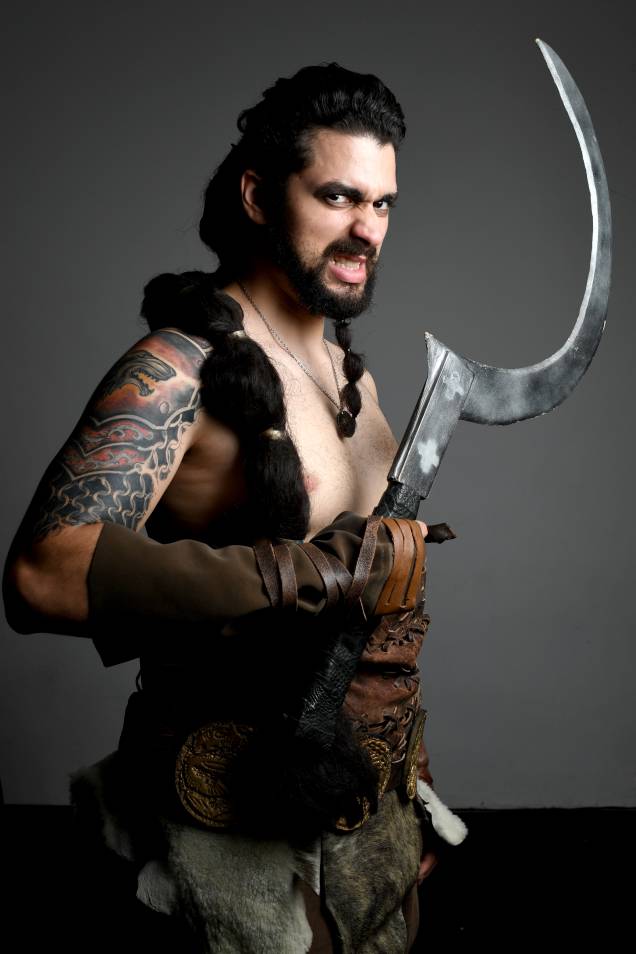 Cosplay do personagem Khal Drogo, do seriado Game Of Thrones, na CCXP 2017, em São Paulo Cosplay do personagem Khal Drogo, do seriado Game Of Thrones, na CCXP 2017, em São Paulo