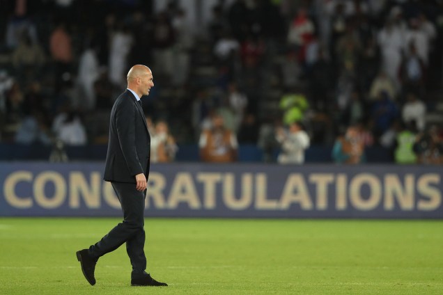 Zinedine Zidane, técnico do Real Madrid, após a vitória sobre o Grêmio por 1 a 0 na final do Mundial de Clubes da FIFA - 16/12/2017