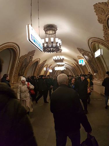 Estação de metrô na Rússia Estação de metrô na Rússia