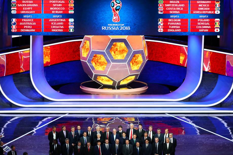 Sorteio dos grupos da Copa do Mundo 2018, no palácio do Kremlin, Rússia - 01/12/2017