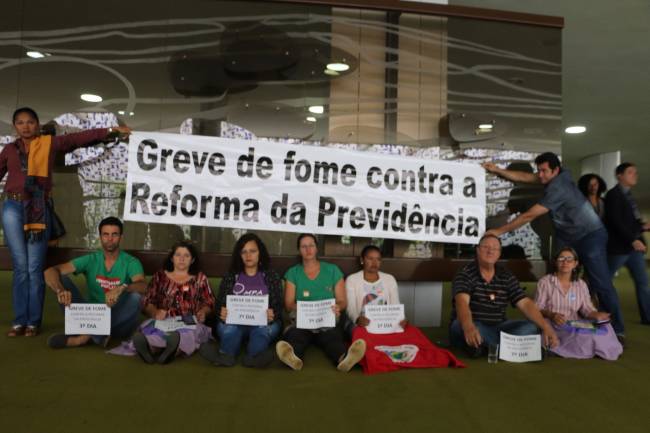 Greve de fome em Brasília. Foto