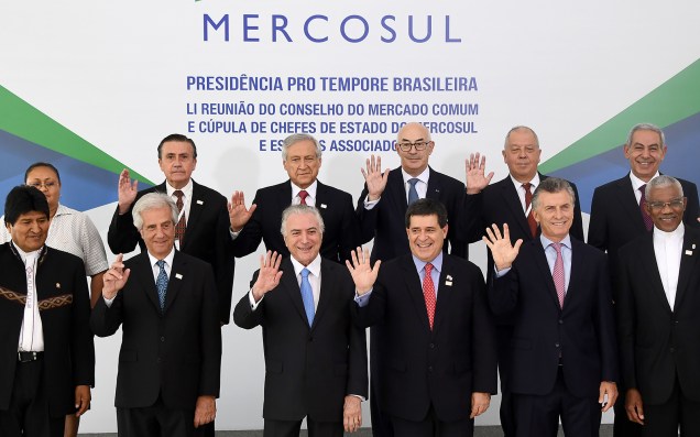 O presidente Michel Temer durante a 51ª edição da Cúpula dos Chefes de Estado do Mercosul, no Palácio do Itamaraty, em Brasília - 21/12/2017