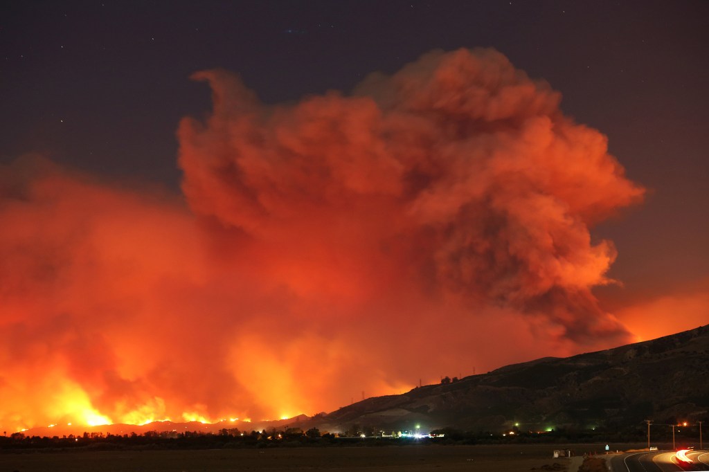 Incêndio florestal na Califórnia