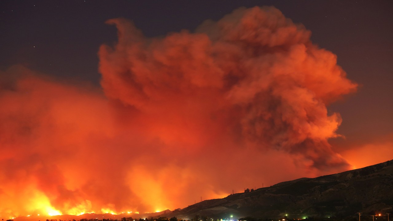 Incêndio florestal na Califórnia