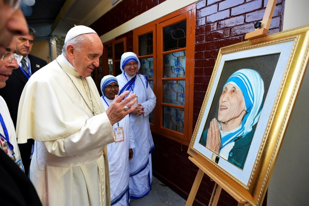 Papa Francisco visita memorial em homenagem à Madre Teresa de Calcutá em Daca, capital de Bangladesh, durante visita do pontífice ao país - 02/12/2017