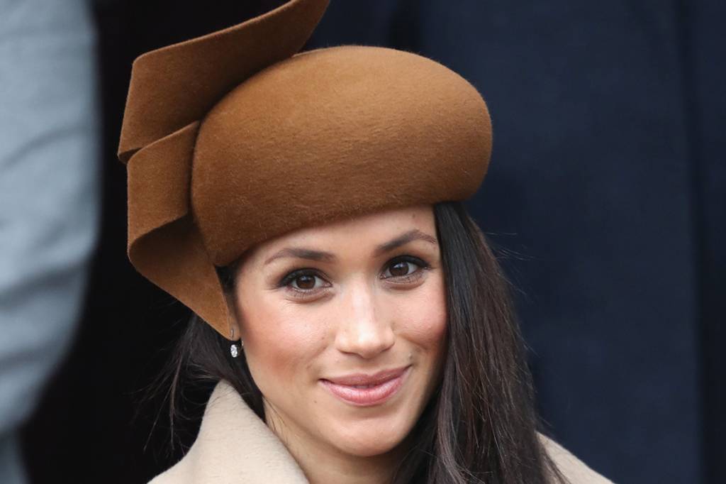 Meghan Markle, noiva de príncipe Harry, durante festividades de natal