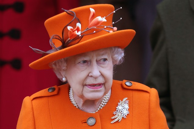 Rainha Elizabeth II, durante festividades de Natal em King's Lynn, na Inglaterra - 25/12/2017