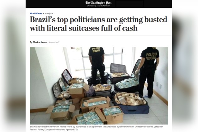 Washington Post noticia corrupção brasileira