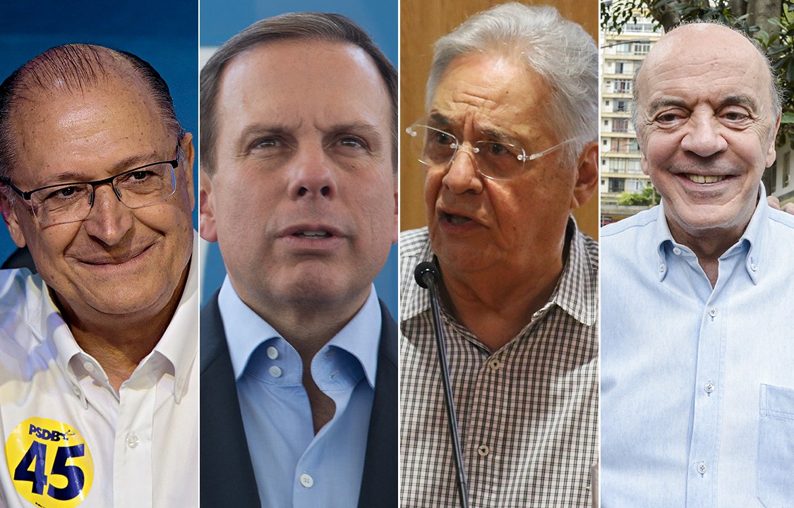 Geraldo Alckmin, João Dória, Fernando Henrique Cardoso e José Serra
