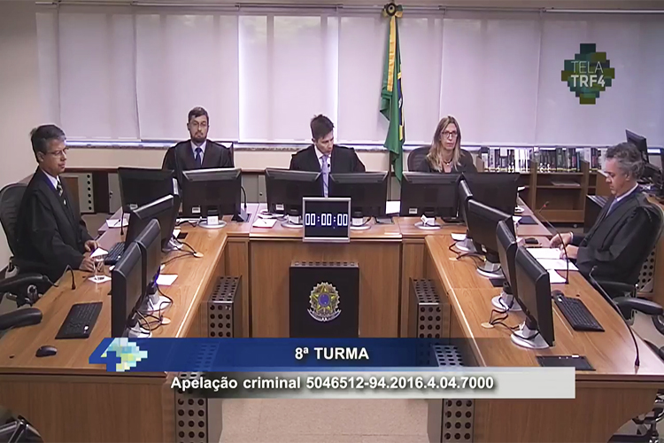 Sessão é aberta para o julgamento do ex-presidente Lula, no TRF-4 (Tribunal Regional Federal da 4ª Região, em Porto Alegre (RS) - 24/01/2018
