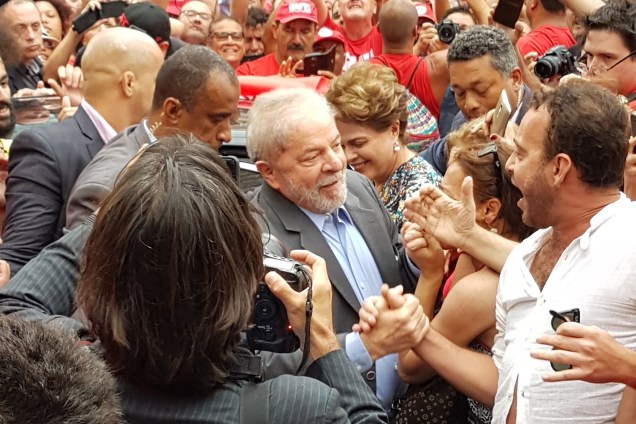 O ex-presidente Lula participa de ato antes de ser julgado em Porto Alegre (RS) - 23/01/2018