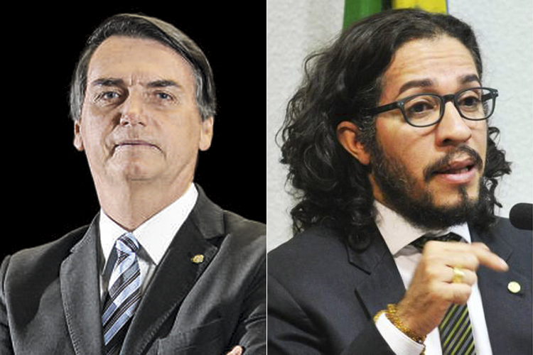 Os deputados Jair Bolsonaro (PSC-RJ) e Jean Wyllys (PSOL-RJ)