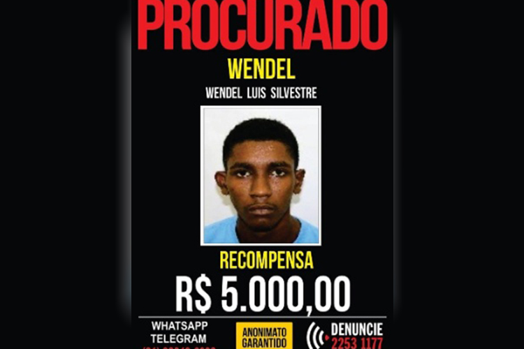 Wendel Luis Silvestre, suspeito de matar delegado no Rio de Janeiro (RJ)