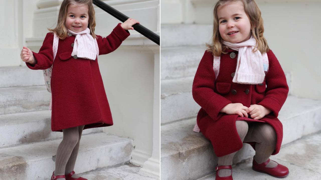 Charlotte Elizabeth Diana vai à escola