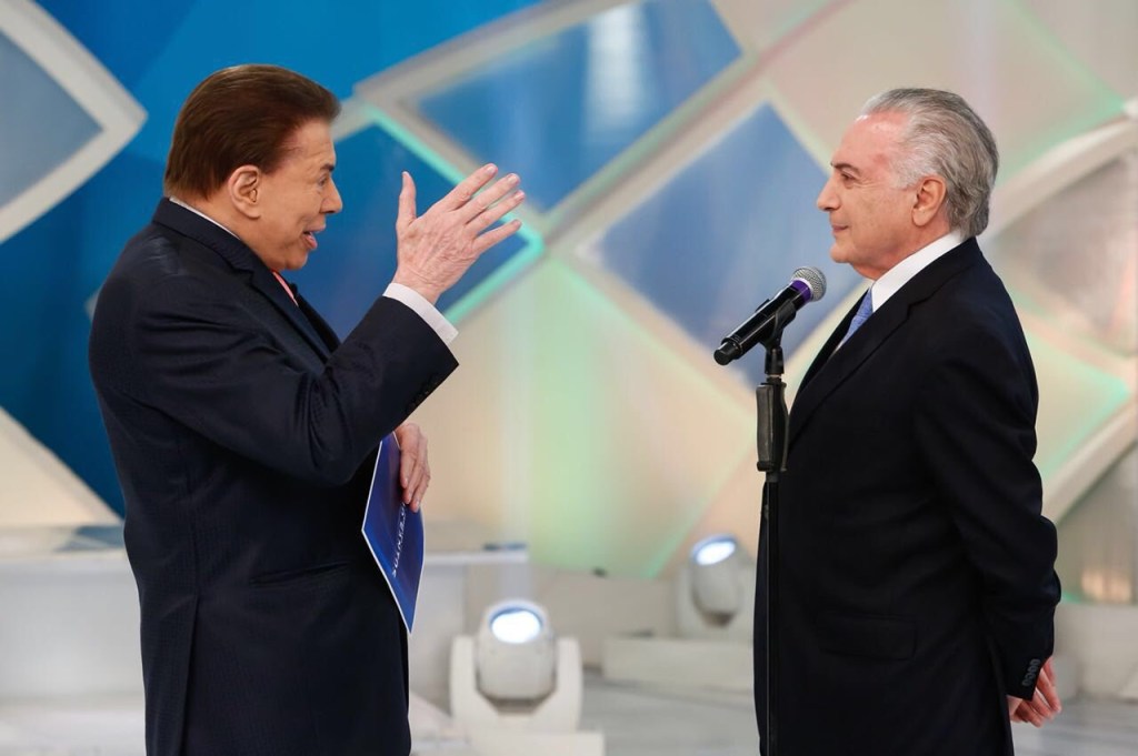 Silvio Santos e Michel Temer