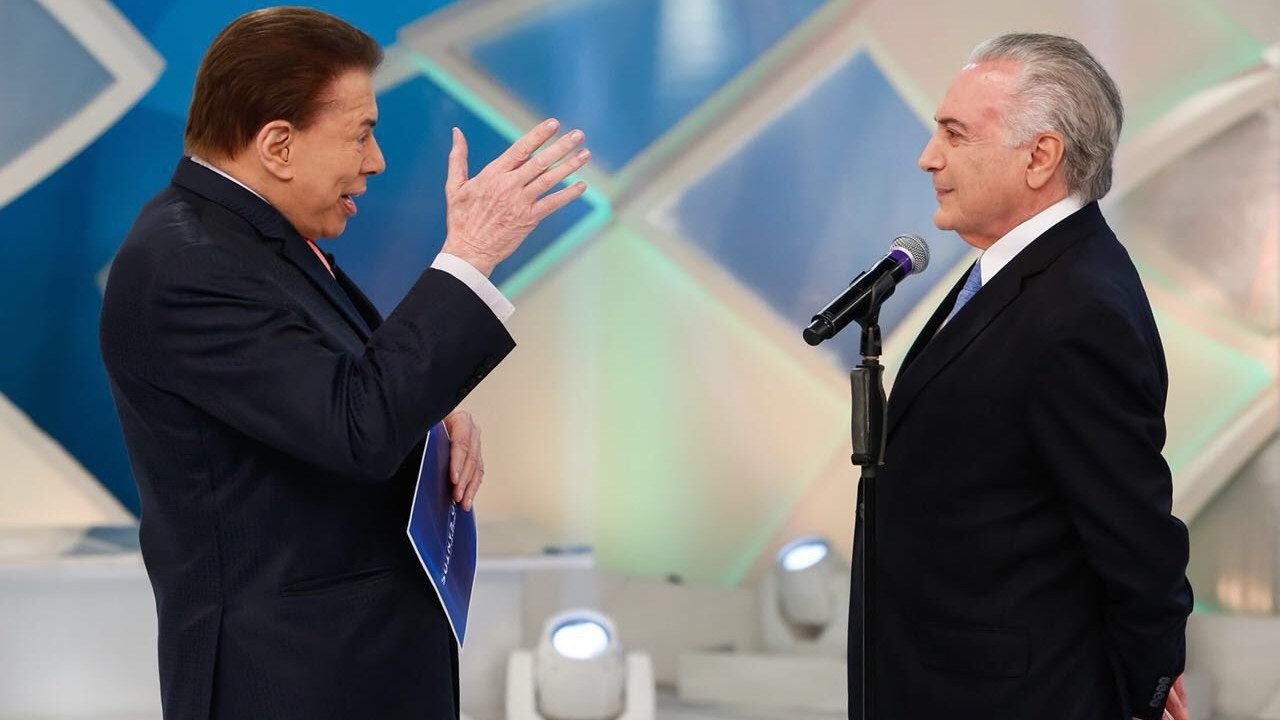 Silvio Santos e Michel Temer