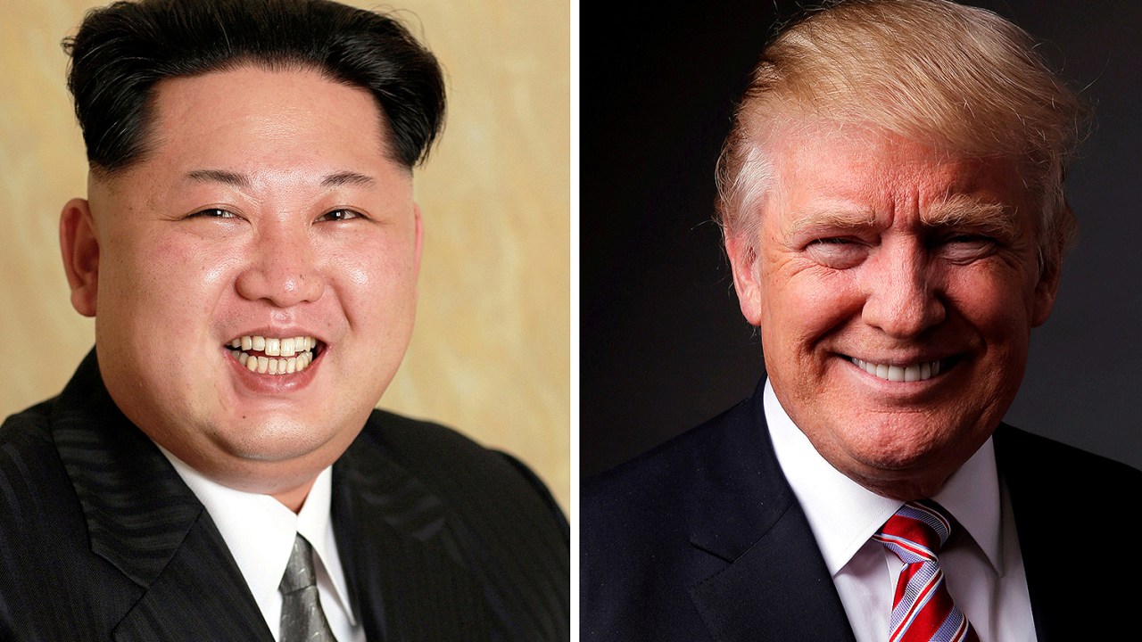 Montagem - Kim Jong Un e Donald Trump