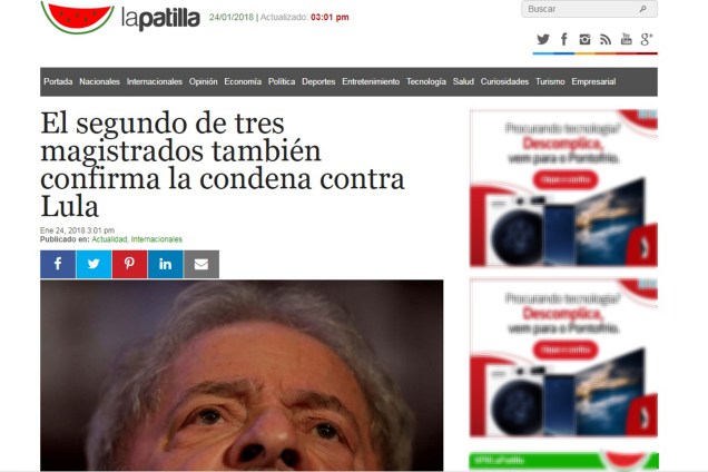 Jornal La Patilla, da Venezuela, chama Lula de "ícone da esquerda brasileira"
