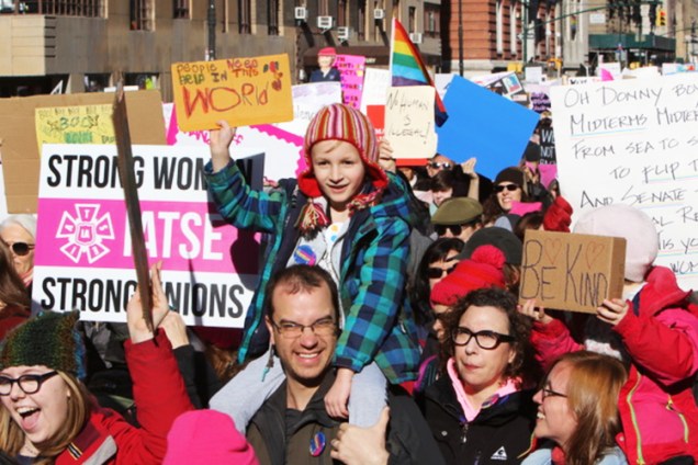 Marcha das Mulheres reúne multidão em Nova York - 20/01/2018