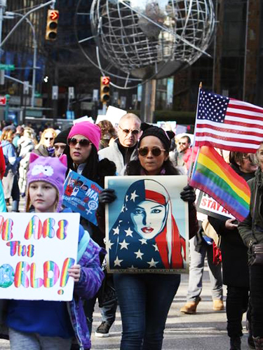 Marcha das Mulheres reúne multidão em Nova York - 20/01/2018