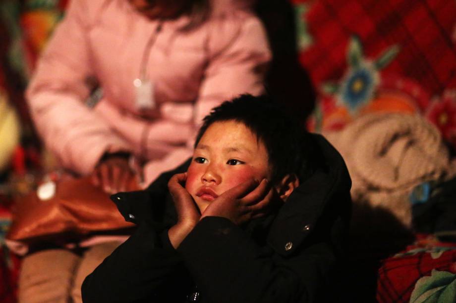 Wang Fuman, que ficou conhecido como "Menino Congelado", em Ludian na província de Yunnan, no sudoeste da China