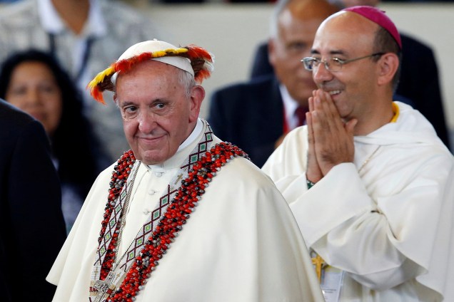 Papa Francisco participa de encontro com grupos indígenas em Puerto Maldonado, no Peru - 19/01/2018