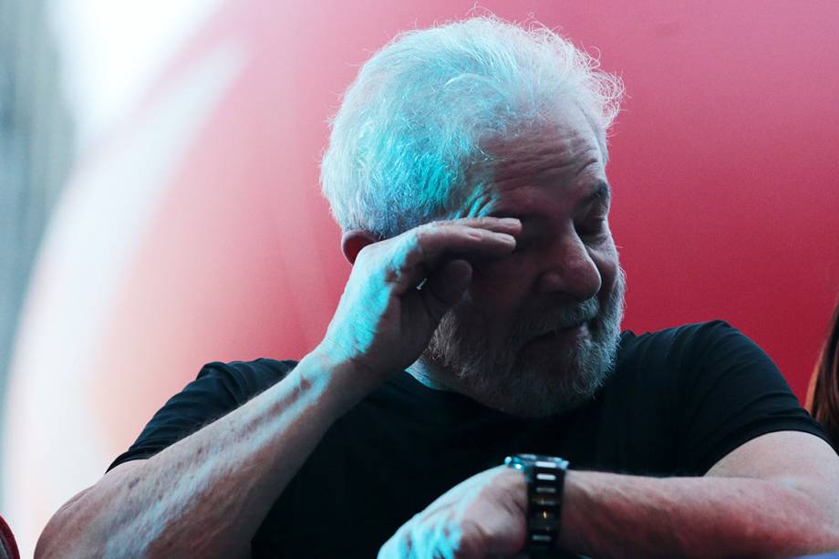 O ex-presidente Lula durante ato no centro de São Paulo, após seu julgamento O ex-presidente Lula durante ato no centro de São Paulo, após seu julgamento