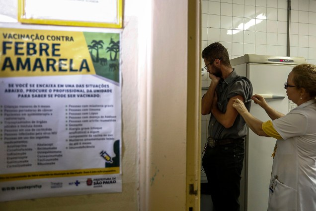 Vacinação contra a febre amarela em São Paulo - 12/01/2018