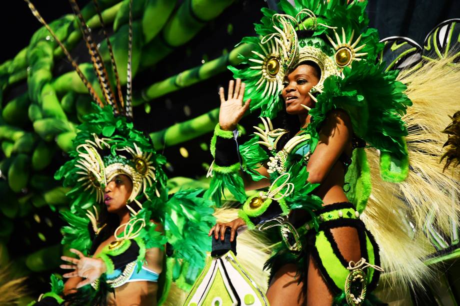 Com o enredo 'Peruche celebra Martinho - 80 anos do Dikamba da Vila', a escola de samba Unidos do Peruche desfila no Sambódromo do Anhembi - 10/02/2018