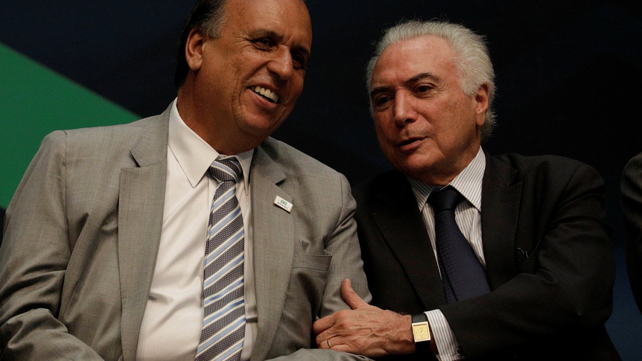 Luiz Fernando Pezão e Michel Temer