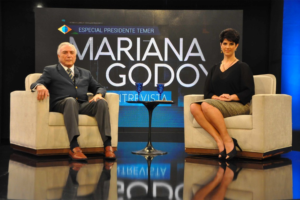 Michel Temer participa do programa Mariana Godoy Entrevista, da Rede TV