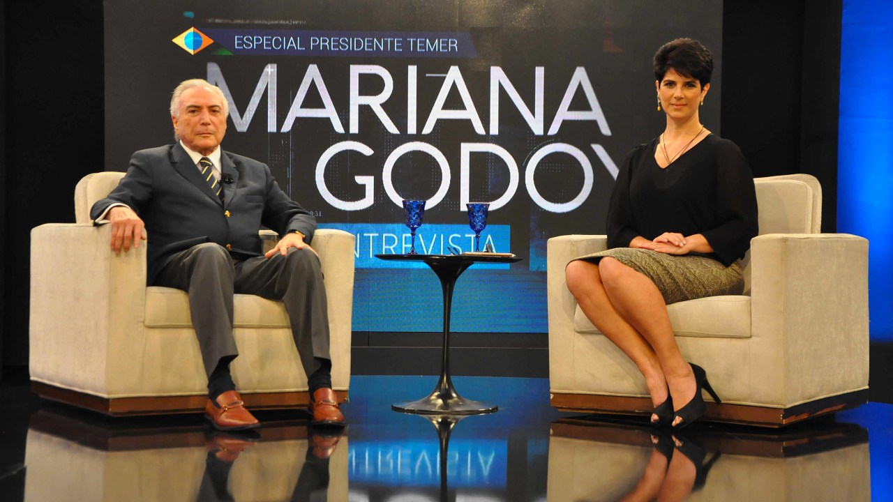 Michel Temer participa do programa Mariana Godoy Entrevista, da Rede TV