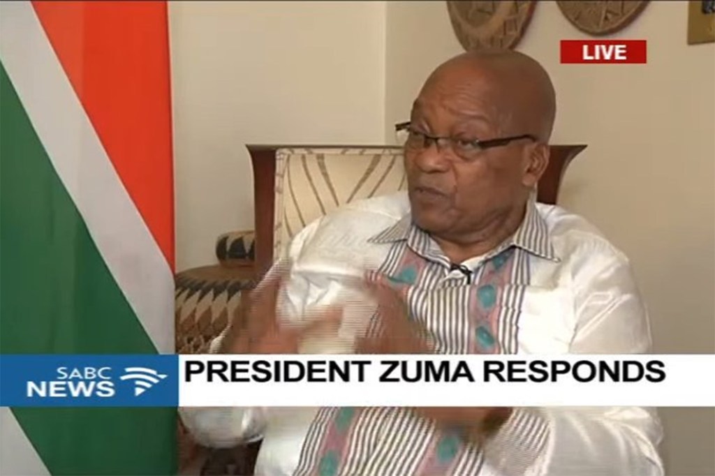 Jacob Zuma faz pronunciamento na TV