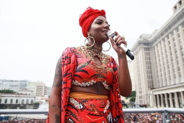 A cantora Ludmilla comanda o bloco Fervo da Lud, no Rio A cantora Ludmilla comanda o bloco Fervo da Lud, no Rio