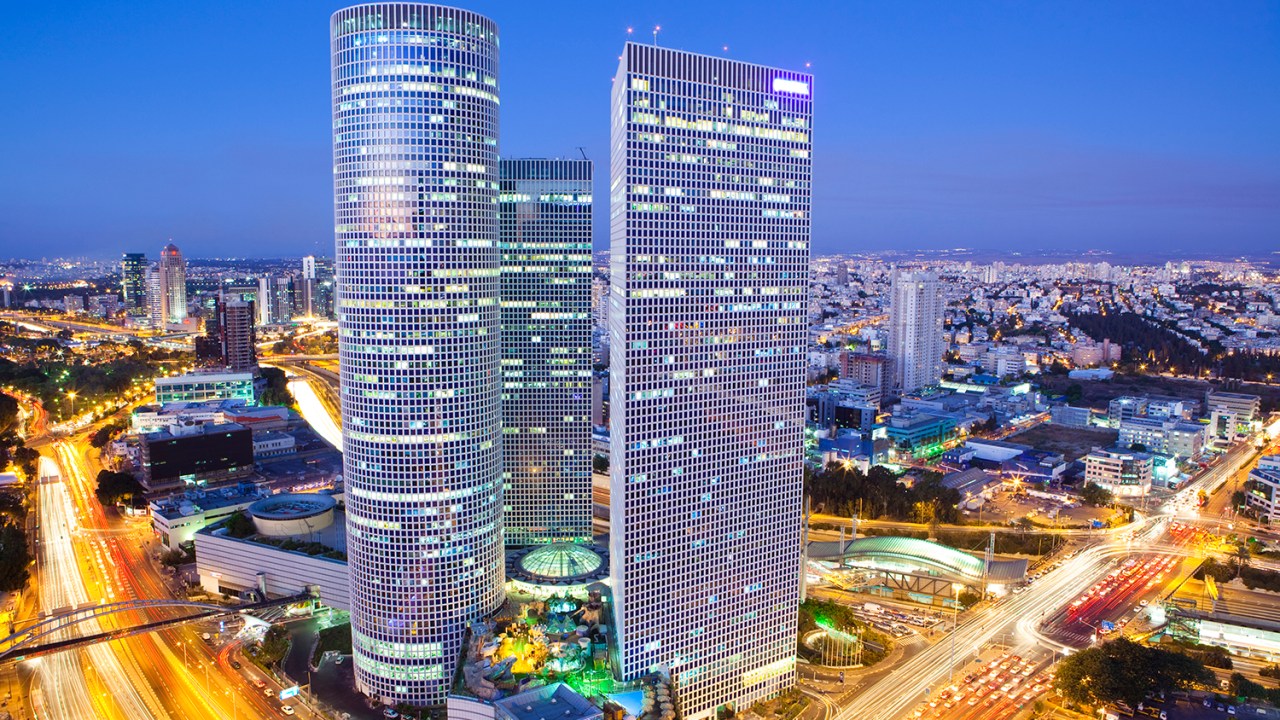 Vista da cidade de Tel Aviv, em Israel