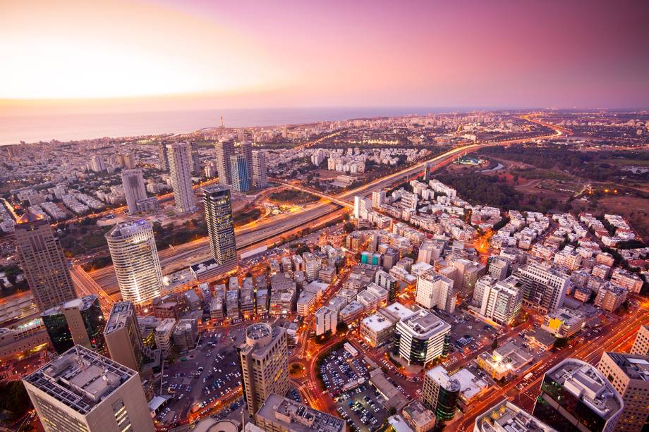 Vista da cidade de Tel Aviv, em Israel