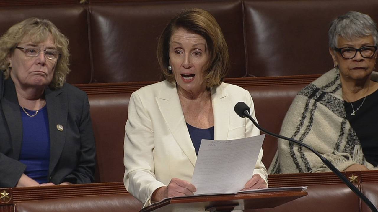 Discurso recorde de 8 horas por Nancy Pelosi