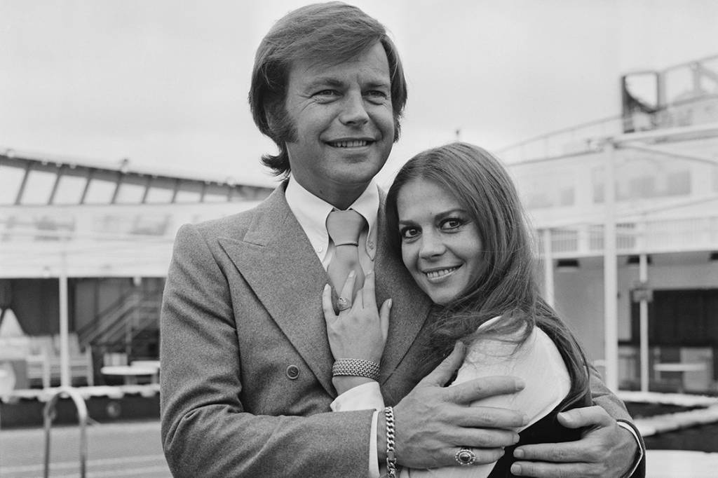 Os atores Robert Wagner e Natalie Wood, em 1972