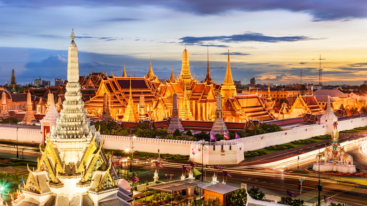 Vista do Grande Palácio de Bangcoc, capital da Tailândia