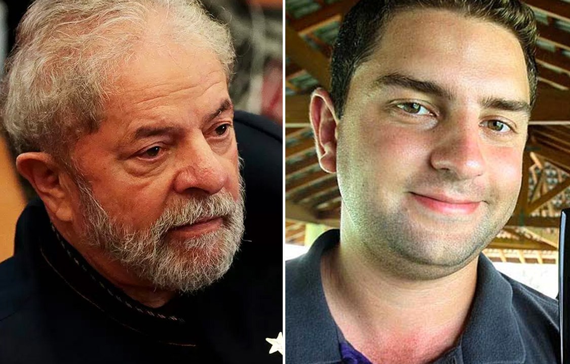 O ex-presidente Lula e seu filho Luís Cláudio Lula da Silva
