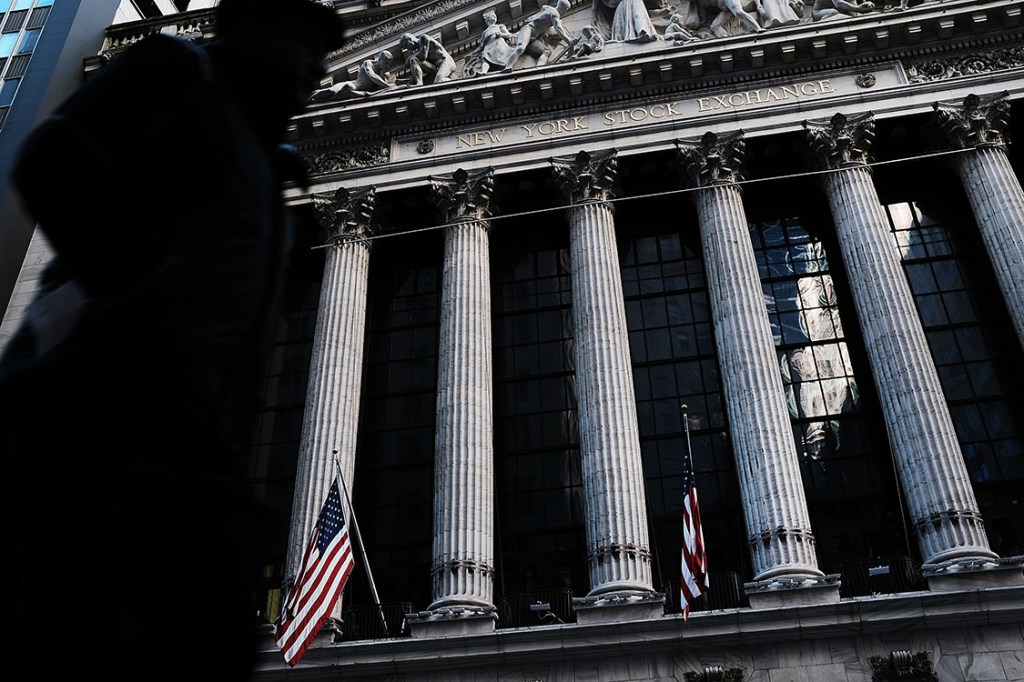 Bolsa de Nova York, na região de Wall Street