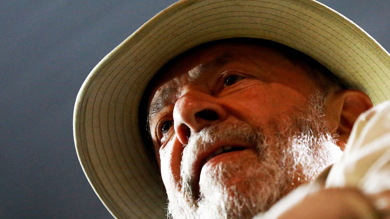 O ex-presidente Lula realiza comício em São Leopoldo (RS) - 23/03/2018
