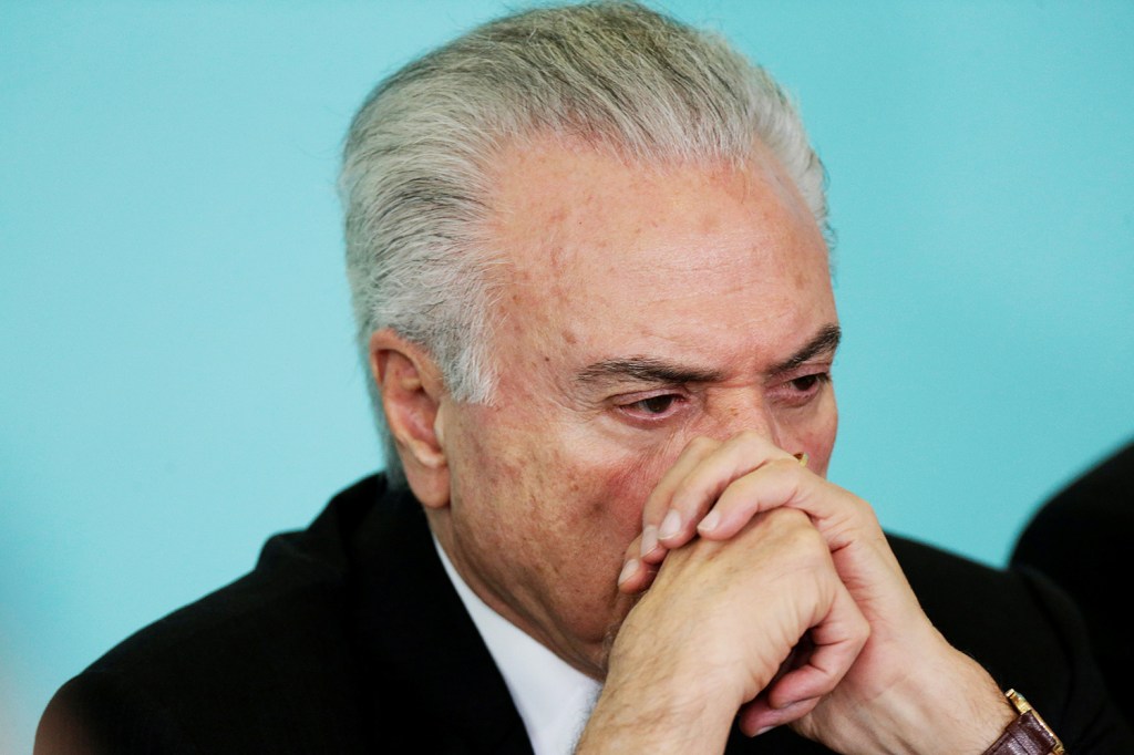 O presidente da República, Michel Temer, participa de cerimônia no Palácio do Planalto, em Brasília (DF) - 21/03/2018