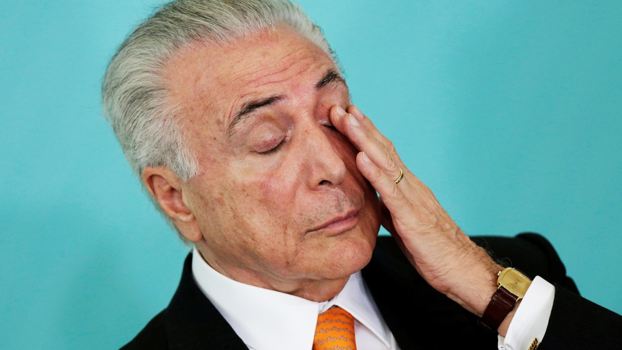 O presidente da República, Michel Temer, participa de cerimônia no Palácio do Planalto, em Brasília (DF) - 21/03/2018