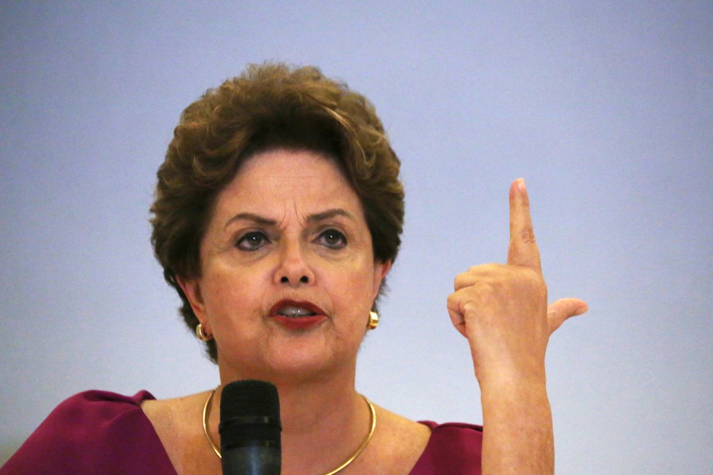 A ex-presidente Dilma Rousseff discursa durante evento realizado no Rio de Janeiro (RJ) - 26/03/2018